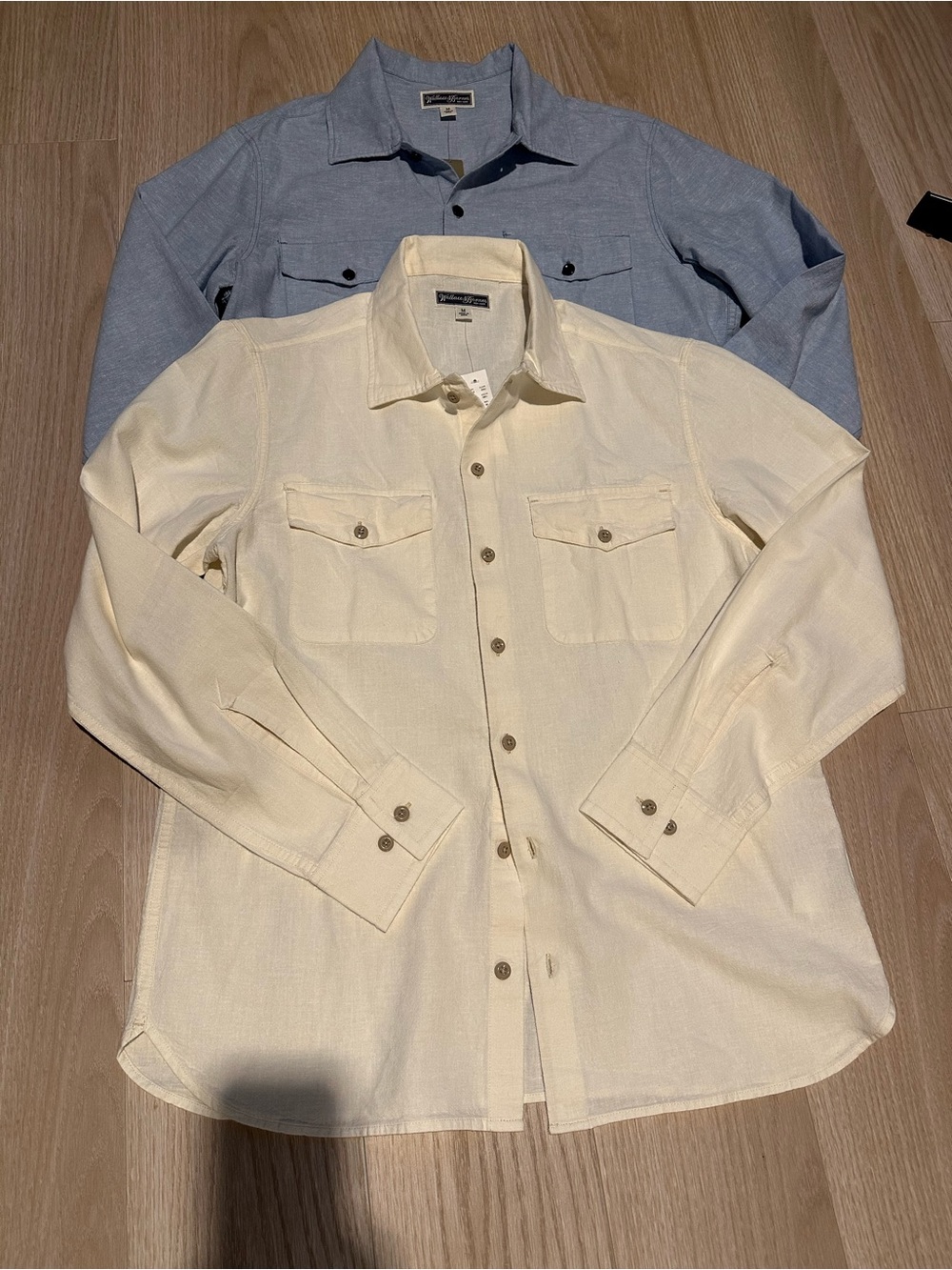 NWT Bundle 2 Wallace & Barnes J. Crew Chambray Workshirt in hemp-cotton blend